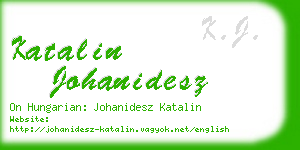 katalin johanidesz business card